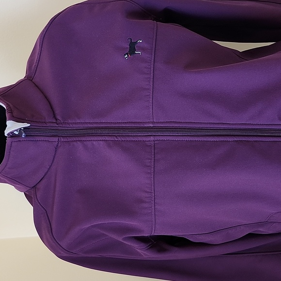 Purple Fleece Lined Jacket Pockets Size Large - Picture 3 of 13